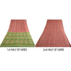 Sanskriti Vintage Sarees Red/Green 100% Pure Silk Printed Sari 5yd Craft Sustainable Fabric
