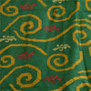 Sanskriti Vintage Sarees Green 100% Pure Silk Printed Sari Floral Craft Sustainable Fabric