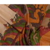 Sanskriti Vintage Sarees Light-Brown 100% Pure Silk Printed Sari Craft Sustainable Fabric