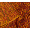 Sanskriti Vintage Sarees Indian Saffron Pure Silk Printed Sari 5yd Craft Sustainable Fabric