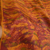 Sanskriti Vintage Sarees Indian Saffron Pure Silk Printed Sari 5yd Craft Sustainable Fabric