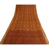 Sanskriti Vintage Sarees Multi Zari Border Pure Silk Printed Sari Craft Sustainable Fabric