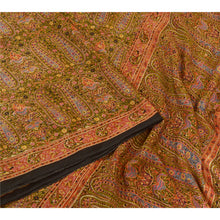 Load image into Gallery viewer, Sanskriti Vintage Sarees Indian Green Pure Silk Printed Sari Floral Craft Fabric
