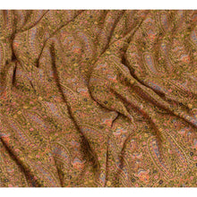 Load image into Gallery viewer, Sanskriti Vintage Sarees Indian Green Pure Silk Printed Sari Floral Craft Fabric
