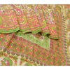 Sanskriti Vintage Sarees Indian Women Parrot Printed Pure Silk Sari Craft Sustainable Fabric