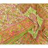 Sanskriti Vintage Sarees Indian Women Parrot Printed Pure Silk Sari Craft Sustainable Fabric