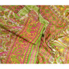 Sanskriti Vintage Sarees Indian Women Parrot Printed Pure Silk Sari Craft Sustainable Fabric