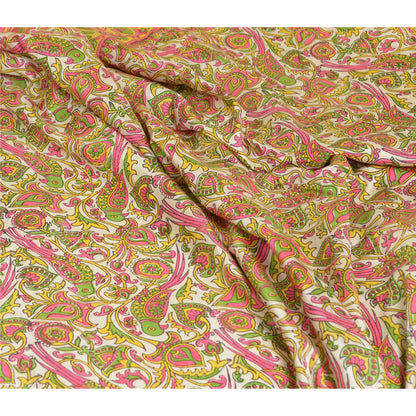 Sanskriti Vintage Sarees Indian Women Parrot Printed Pure Silk Sari Craft Sustainable Fabric