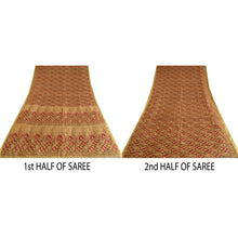 Load image into Gallery viewer, Sanskriti Vintage Sarees Multi Zari Border Pure Silk Printed Sari Craft Fabric
