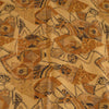 Sanskriti Vintage Sarees Indian Light-Brown Pure Silk Printed Sari Craft Sustainable Fabric