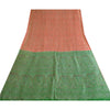 Sanskriti Vintage Sarees Red/Green Pure Silk Printed Sari Floral Craft Sustainable Fabric