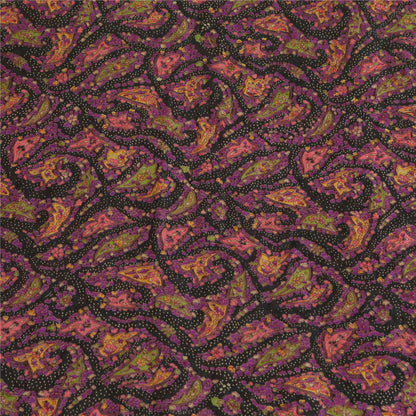 Sanskriti Vintage Sarees Indian Multi Pure Silk Printed Sari Floral Craft Sustainable Fabric