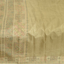 Load image into Gallery viewer, Sanskriti Vintage Sarees Indian Pastel-Green Pure Silk Printed Sari Craft Fabric

