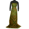 Sanskriti Vintage Sarees Indian Green Pure Silk Printed Sari Floral Craft Sustainable Fabric