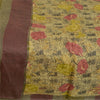 Sanskriti Vintage Sarees Indian Multi 100% Pure Silk Printed Sari Craft Sustainable Fabric