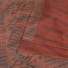 Sanskriti Vintage Sarees Indian Red/Brown Pure Silk Printed Sari Craft Sustainable Fabric