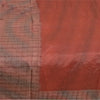 Sanskriti Vintage Sarees Indian Red/Brown Pure Silk Printed Sari Craft Sustainable Fabric
