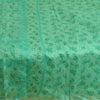 Sanskriti Vintage Sarees Green 100% Pure Silk Printed Sari Soft 5yd Craft Sustainable Fabric