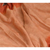 Sanskriti Vintage Sarees Peach/Orange Pure Silk Printed Sari 5yd Craft Sustainable Fabric