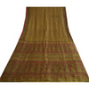 Sanskriti Vintage Sarees Heena-Green Pure Silk Printed Sari Floral Craft Sustainable Fabric