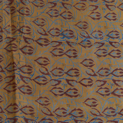 Sanskriti Vintage Sarees Heena-Green Pure Silk Women Animal Printed Sari Sustainable Fabric