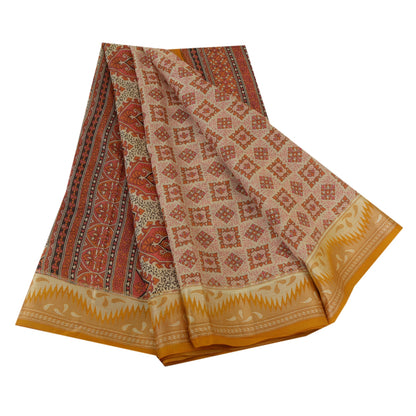 Sanskriti Vintage Sarees Pure Silk Quilting Felting Craft Sustainable Fabric Printed Sari