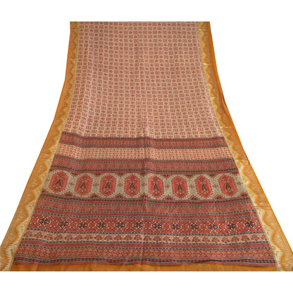 Sanskriti Vintage Sarees Pure Silk Quilting Felting Craft Sustainable Fabric Printed Sari