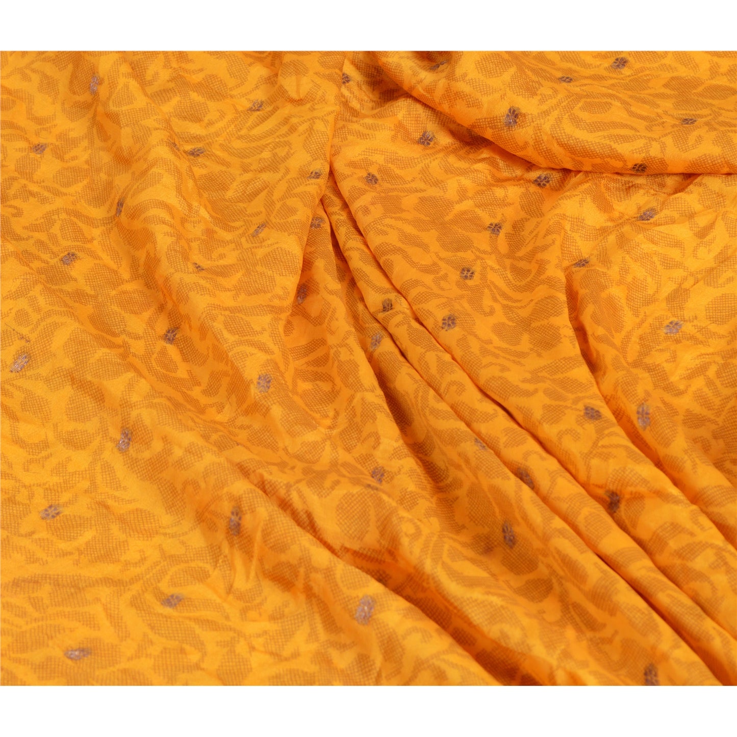 Sanskriti Vintage Sarees Pure Silk 5yd Quilting Felting Craft Sustainable Fabric Print Sari