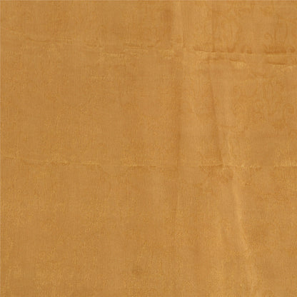 Sanskriti Vintage Sarees Saffron Pure Silk Printed Woven Sari 5yd Craft Sustainable Fabric