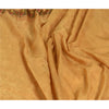 Sanskriti Vintage Sarees Saffron Pure Silk Printed Woven Sari 5yd Craft Sustainable Fabric