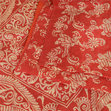 Load image into Gallery viewer, Sanskriti Vintage Sarees From India Red Pure Silk Printed Sari 5yd Craft Fabric
