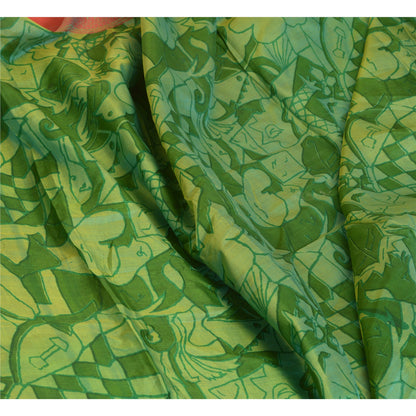 Sanskriti Vintage Sarees Pure Silk Quilting Felting Craft Sustainable Fabric Printed Sari