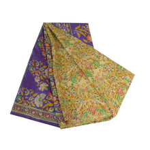Load image into Gallery viewer, Sanskriti Vintage Sarees Indian Beige Pure Silk Printed Sari Soft Craft Fabric
