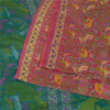 Sanskriti Vintage Sarees Pink 100% Pure Silk Sari Printed Soft 5yd Craft Sustainable Fabric