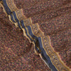 Sanskriti Vintage Sarees Indian Brown Pure Silk Sari Printed Floral Craft Sustainable Fabric