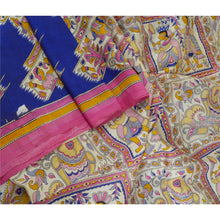 Load image into Gallery viewer, Sanskriti Vintage Sarees Kalamkari Quilting Felting Craft Fabric Pure Silk Sari
