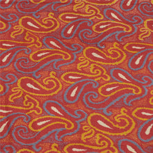 Load image into Gallery viewer, Sanskriti Vintage Sarees Red Pure Silk Quilting Felting Craft Fabric Print Sari

