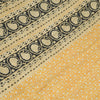 Sanskriti Vintage Sarees Yellow/Black 100% Pure Silk Printed Sari Craft Sustainable Fabric