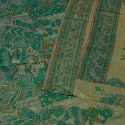 Sanskriti Vintage Sarees Pure Silk Quilting Felting Craft Sustainable Fabric Printed Sari