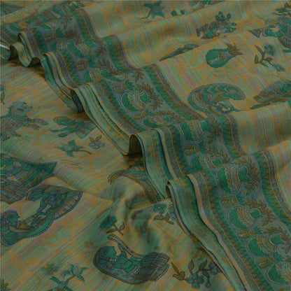 Sanskriti Vintage Sarees Pure Silk Quilting Felting Craft Sustainable Fabric Printed Sari