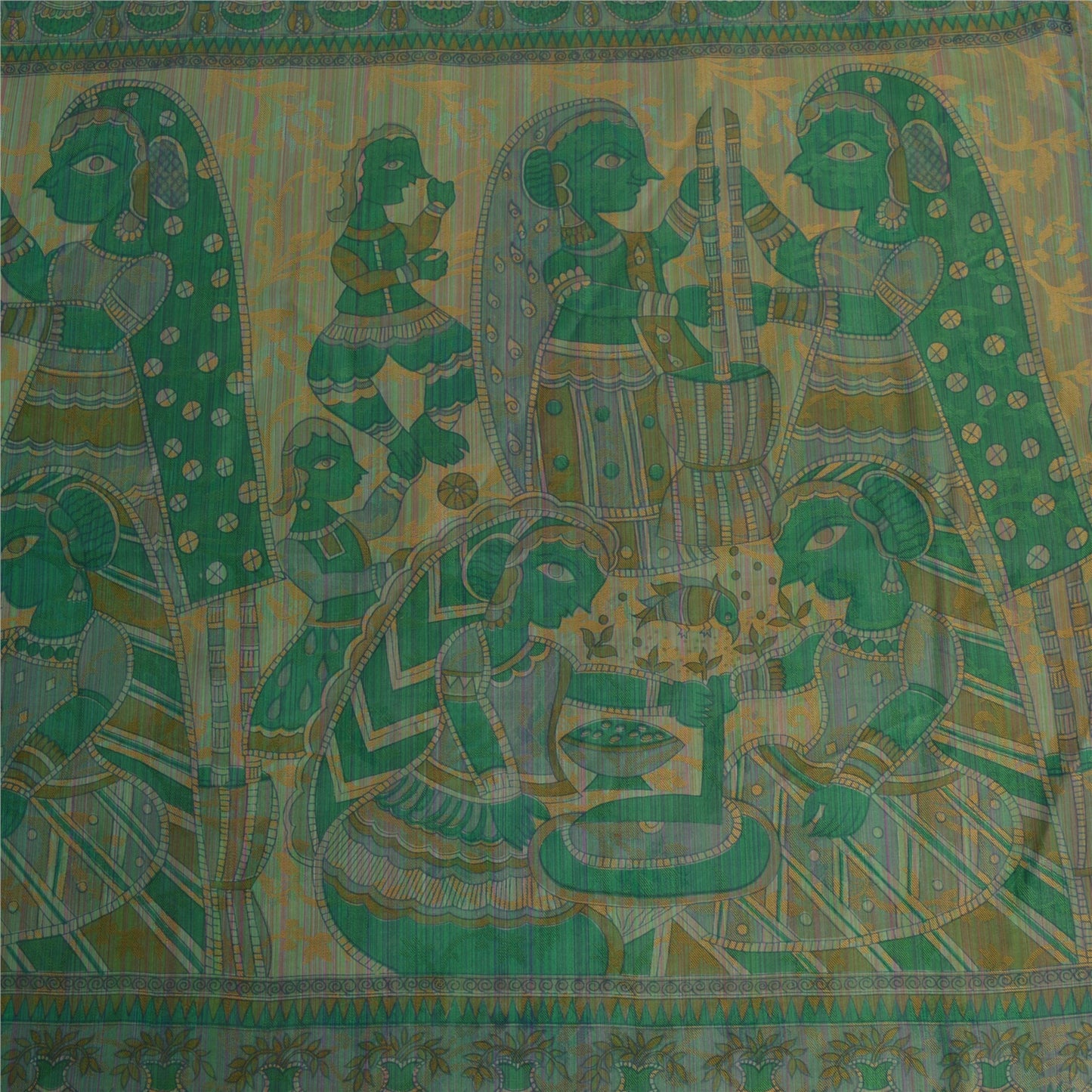 Sanskriti Vintage Sarees Pure Silk Quilting Felting Craft Sustainable Fabric Printed Sari