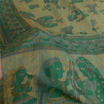 Sanskriti Vintage Sarees Pure Silk Quilting Felting Craft Sustainable Fabric Printed Sari