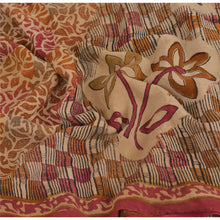 Load image into Gallery viewer, Sanskriti Vintage Printed Saree Pure Crepe Silk Sari Multicolor Fabric 5Yd Craft
