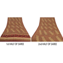 Load image into Gallery viewer, Sanskriti Vintage Red Indian Sari Pure Crepe Silk Printed Sarees Craft Fabric
