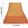 Sanskriti Vintage Mustard Sarees Pure Crepe Silk Printed Sari Craft Sustainable Fabric