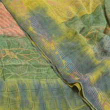 Load image into Gallery viewer, Sanskriti Vintage Green Tie-Dye Pure Crepe Silk Sarees Printed Sari Craft Fabric
