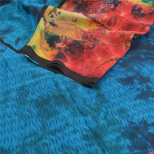 Load image into Gallery viewer, Sanskriti Vintage Multi Tie-Dye Sarees Pure Crepe Silk Printed Sari Craft Fabric
