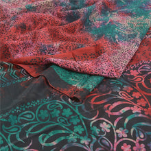 Load image into Gallery viewer, Sanskriti Vintage Red Tie-Dye Sarees Pure Crepe Silk Printed Sari Craft Fabric
