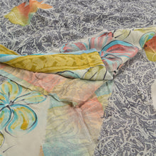 Load image into Gallery viewer, Sanskriti Vintage Multi Indian Sarees Pure Crepe Silk Printed Sari Craft Fabric
