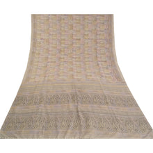 Load image into Gallery viewer, Sanskriti Vintage Ash Grey Indian Sarees Art Silk Printed Sari Craft Fabric
